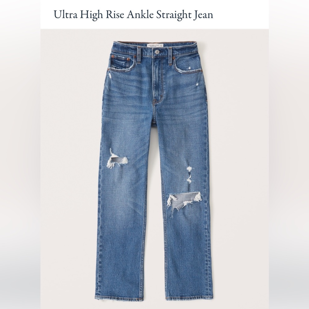 Abercrombie Ankle Straight High Rise Jeans